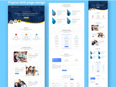 Figma WEB page design branding design figma graphic design illustration landing page logo ui uiux ux vector web page