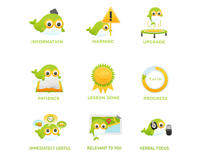 Verbal Earth Icons bird graphic design icons illustration ui