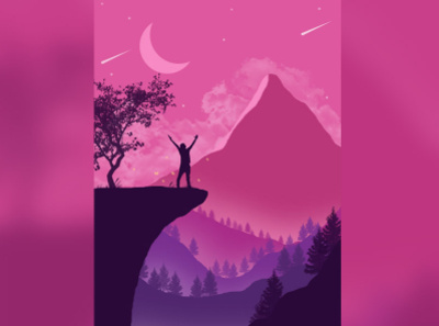 Night Vibes Flat design