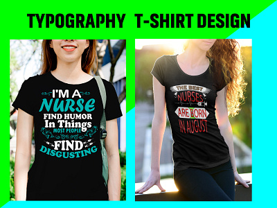 Nurse Typography T-Shirt Design design graphic design illustration nurse t shirt t shirt t shirts typography vector
