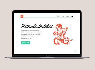 Website Design "Retroelectro Bikes" app branding design figma ui ux