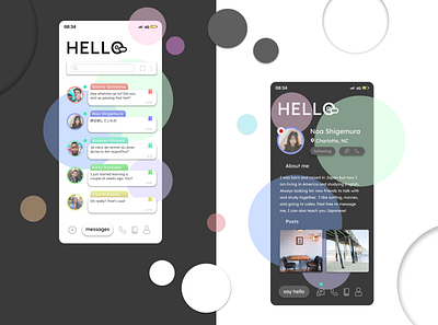 App Design "Hello" app design figma illustration ui ux vector