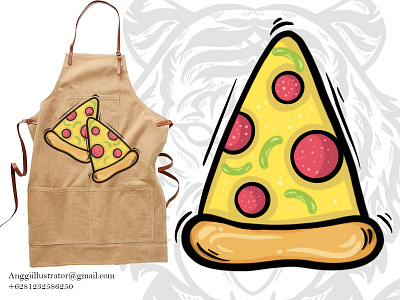 Hand Drawn Pizza Outline Vector Illustration cartoon design food hand drawn illustration italy logo pizza vector