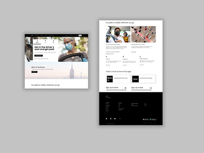 Uber PK Landing Page UX Design - Replica | Figma 3d animation design ui uiux user experience ux