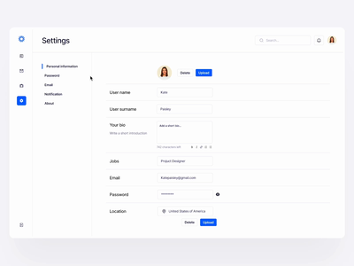 Mangrove: Settings Interaction components configuration dashboard data management data table design desktop editor form hover interface manage management report saas dashboard setting settings setup ux uı