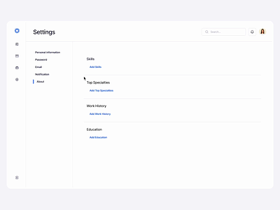Mangrove: Settings About Interaction components configuration dashboard data management data table design desktop editor form hover illustration interface manage report saas saas dashboard settings setup ui ux
