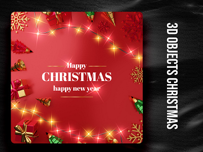 Christmas background 3d Object 3d 3d object branding christmas graphic design icon ui
