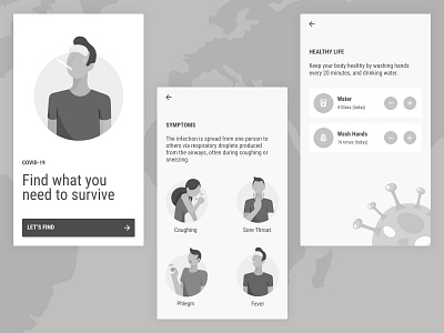 COVID-19 (Coronavirus) Mobile App Design android app app app design corona coronavirus covid 19 covid19 design ui ui design uidesign ux uxdesign uxui