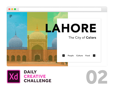 Lahore City Landing Page branding design ui ux web website xddailychallenge