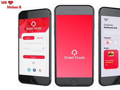 Food app Mockup app branding de design graphic design icon illustration logo mockups mohan team ui ux