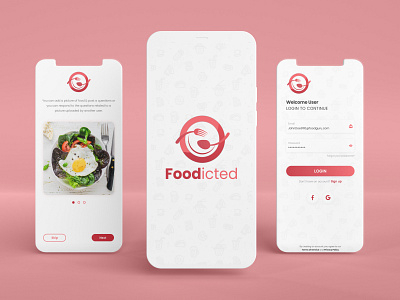 Food App authentication delivery food login signup ui