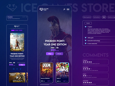 Interface & branding for games store branding design games graphic design illustration logo ui ux vector web design