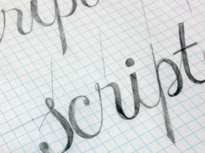 Scripty hand lettering script type