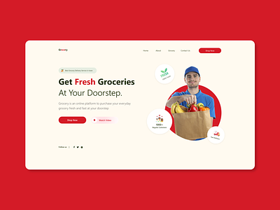 Grocery Website Landing Page