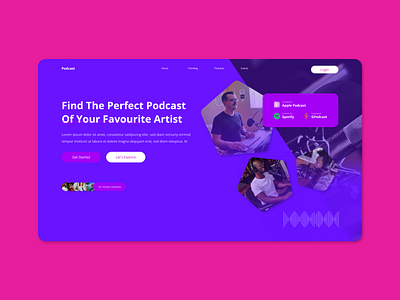 Podcast Website design listening music podcast podcast website streaming ui ui design ux ux design web design