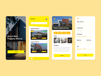 Property Finder App app design mobile application property property finder app real estate ui ui design ux ux design