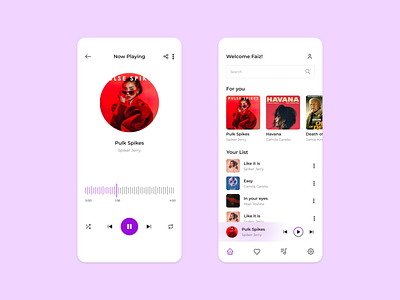 Music Player App app design entertainment mobile app music music player ui ui design ux ux design