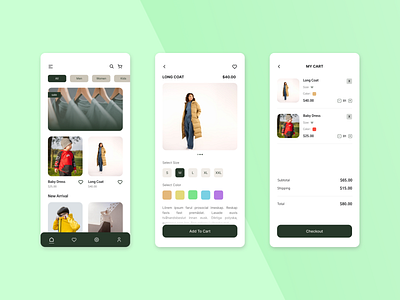 E-commerce Shop app design clothing app clothing store design e commerce e commerce shop e commerce store mobile app ui ui design ux ux design
