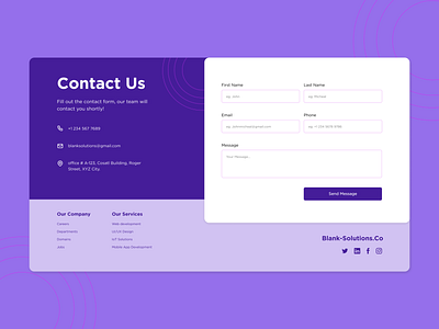 Contact Page contact form contact page design ui ui design ux ux design web design