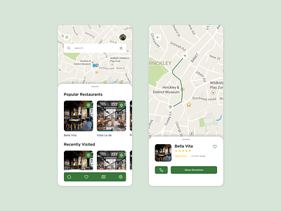 Restaurant Finder App app design dine in app food app google map location app map map app map design restaurant app restaurant finder app ui ui design ux ux design