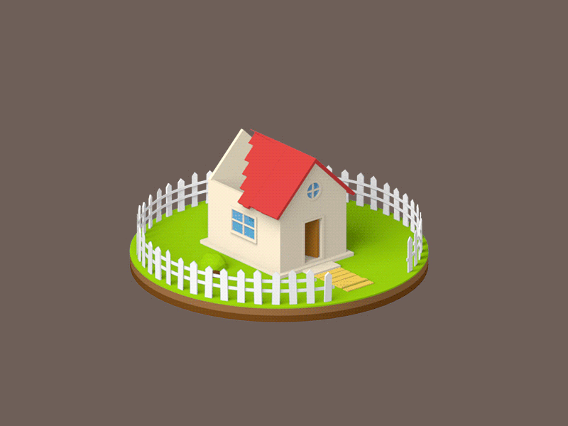 Isometric House Reveal 3d after effect animation cinema 4d house mograph photoshop