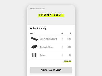 DailyUI 017 Email Receipt dailyui design ui