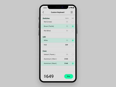 DailyUI 030 Pricing