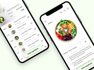 DailyUI 040 Recipe app dailyui design ui