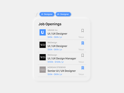 DailyUI Job Listing dailyui design ui