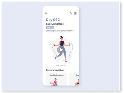 DailyUI 062 Workout of the day app dailyui design ui