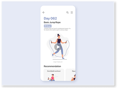 DailyUI 062 Workout of the day