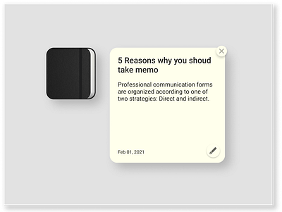 DailyUI 065 Note Widget dailyui design ui
