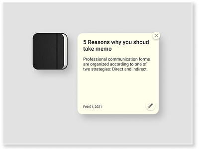 DailyUI 065 Note Widget
