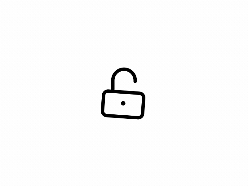 Animated Padlock Icon animation block gif icon interaction interactive micro interaction motion padlock ui unblock ux