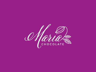 Maria Chocolate bakery logo chocolate chocolaterie logo food industry logo logo logo design pastries logo sweets