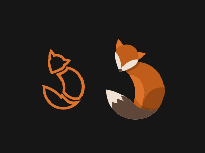 Fox illustration for logo animal branding flat design fox fox logo icon identity illustration logo mark symbol