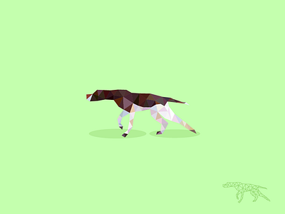 Pointer dog animal dog dogs geometry illustration low poly low res mark pointer trianlges