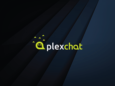 Plexchat flat design gamer logo logo logo design mark sign symbol