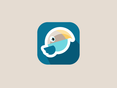 Old logo from my portfolio - unused concept app app icon bird bird logo flat design illustration logo mark symbol