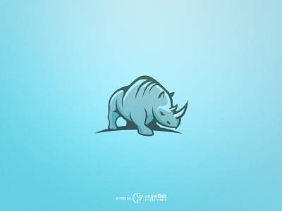 Rhino Logo - unused concept animal animal logo logo mark rhino rhino logo sports logo symbol