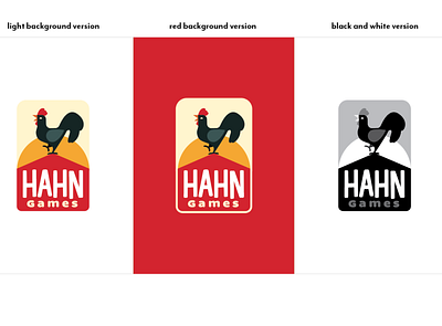 Hahn Games Branding barn bird board games brand identity branding colorful cute illustration logo logo design rooster sunrise