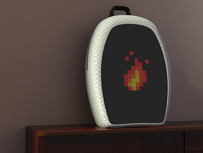 Backpack with 8 bit LCD Display 3d cad 3d modelling aesthetic backpack ideas bag cad concept digitalart futuristic ideas innovation keyshot lcd display photorealistic