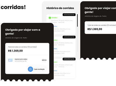 Recibo de corridas app design figma receipt typography ui ux