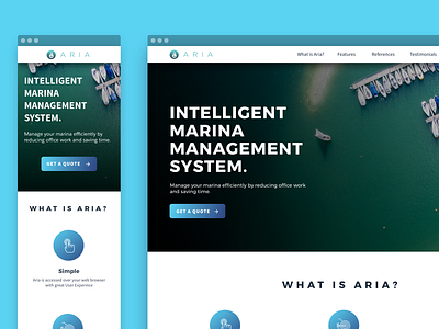 Landing Page for Marina Management Application