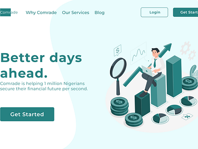 A fintech landing page.