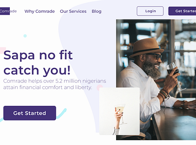 A fintech landing page. design uiux