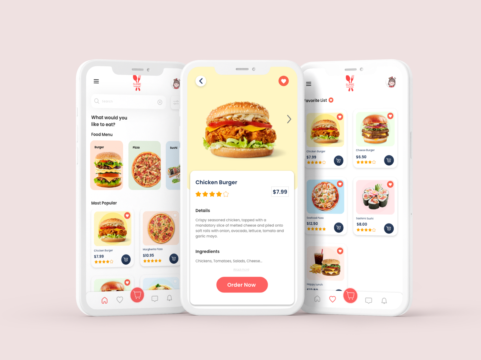 Food Delivery UI by Sunie UX on Dribbble
