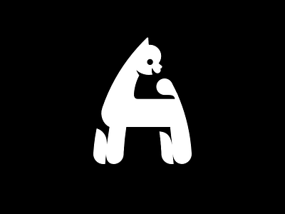 A is for Alpaca a alpaca logo negative space symbol