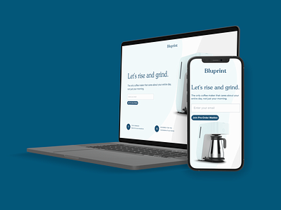 Bluprint Home Landing Page design ecommerce web