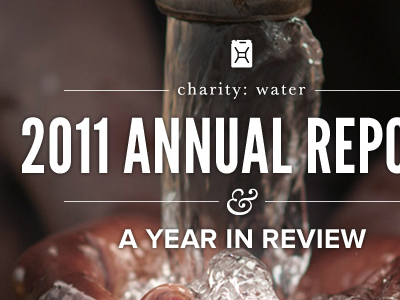 charity: water annual report 2 front end development interaction web